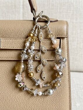 Gold and Clear Crystal Multi-Strand Women's Necklace